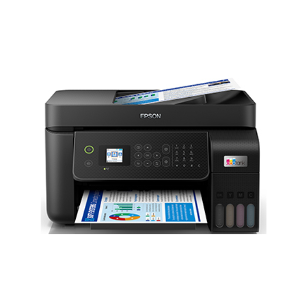 Epson EcoTank L5290 A4 Wi-Fi All-in-One Ink Tank Printer with ADF, Flatbed colour image Scanner, Walk-up black-and-white & colour Fax capability,